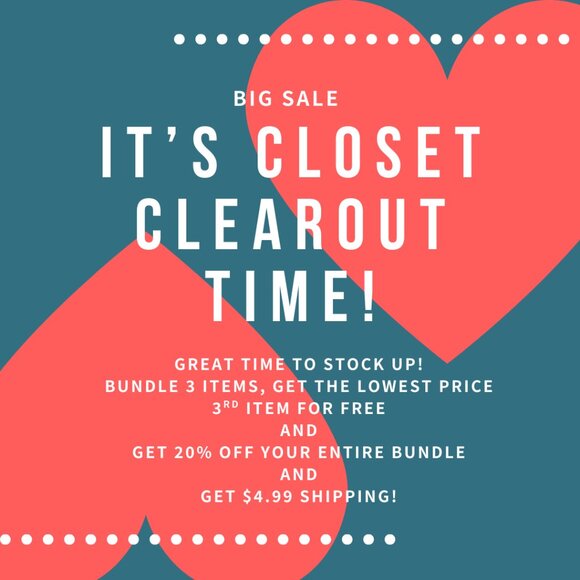 It's Closet Clear Out Time!!! Get 3rd Item Free! - Picture 1 of 1